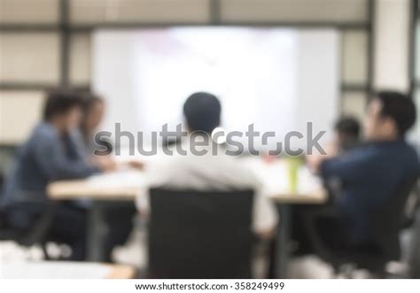 Office Meeting Blur Background People Working Stock Photo 358249499