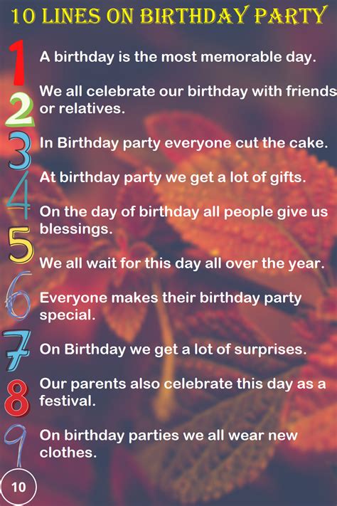 10 Lines On Birthday Party In English For Kids Your Hop