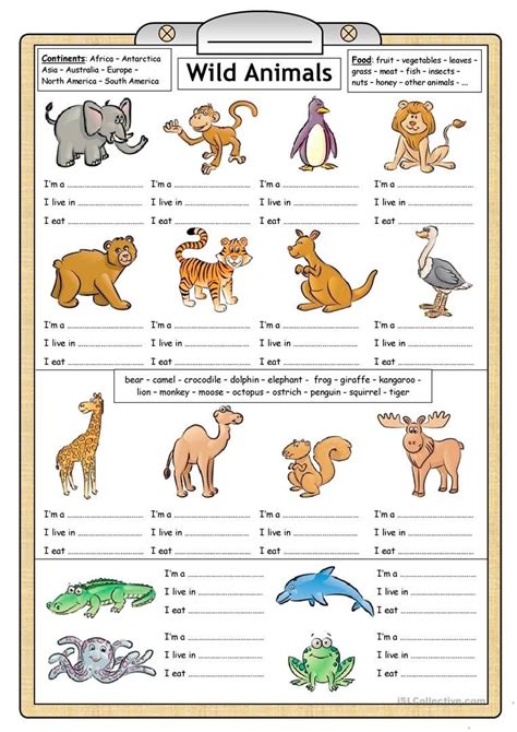 Resultado De Imagen Para Animals Reading Comprehension Elementary