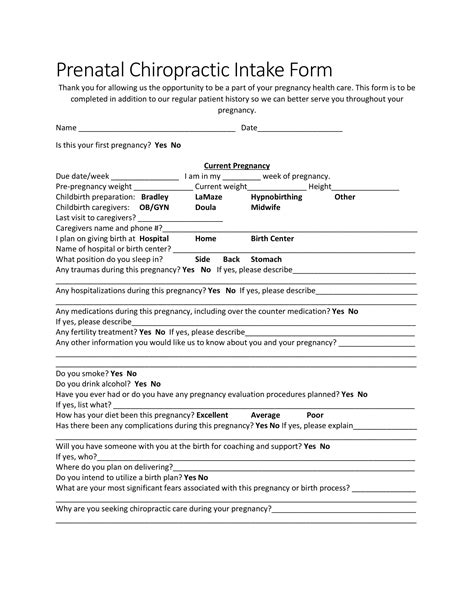 Free 9 Chiropractic Intake Forms In Pdf Ms Word