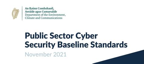 Public Sector Cyber Security Baseline Standards Cyber Ireland