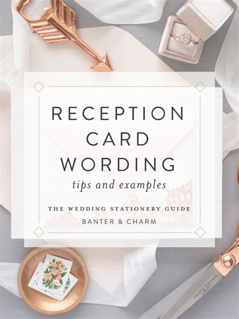 More specifically, addressing your diverse circle of friends and family in the same way requires a delicate. Wedding Stationery Guide: Reception Card Wording Samples ...