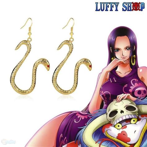 One Piece Earrings Boa Hancock Pieced Earrings One Piece Cosplay