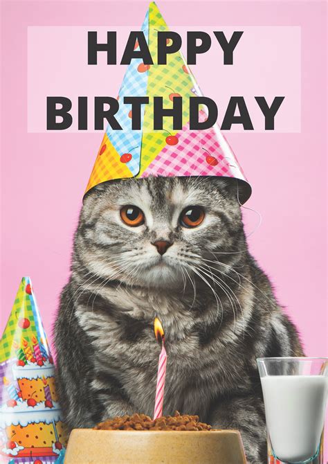 Happy Birthday Grußkarte Grumpy Katze Grumpy Katze Etsy