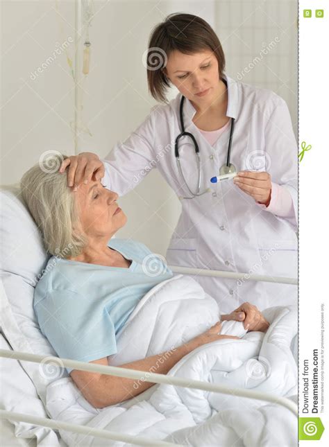 Senior Woman In Hospital Stock Image Image Of Hospital 72443345