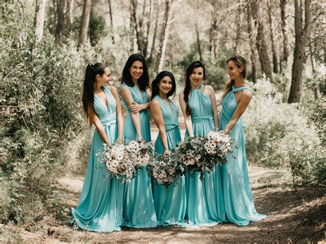 Aquamarine Infinity Wedding Dress Aqua Blue Bridesmaid Dress Etsy