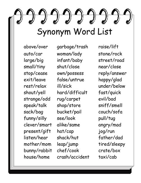 Free Printable Synonym Worksheets 2nd Grade
