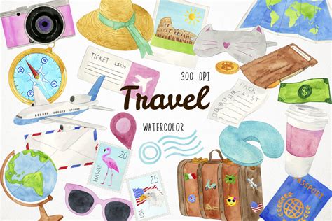 Travel Clipart Vacation Clipart Wanderlust Clipart Travel Travel