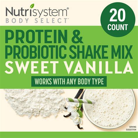 Nutrisystem® Body Select™ Sweet Vanilla Protein And Probiotic Shakes 20ct Delicious Shakes That