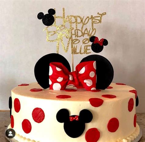 Minnie Mouse Cake Topper Birthday Cake Topper Mickey Mouse Etsy