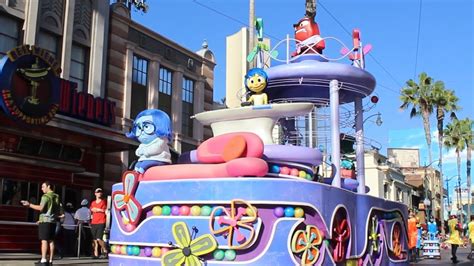 Pixar Play Parade Full Show With Inside Out Addition 2015 YouTube