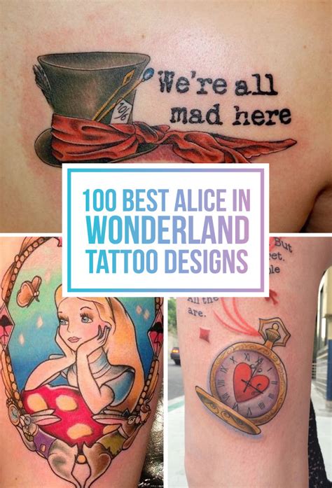 100 Best Alice In Wonderland Tattoos Tattooblend