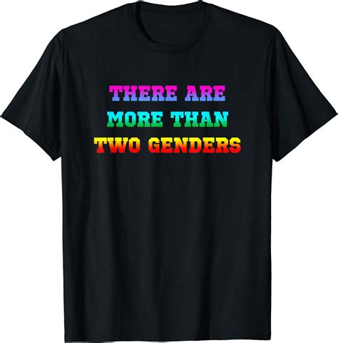 There Are More Than Two Genders T Shirt Rainbow Clothing Shoes And Jewelry