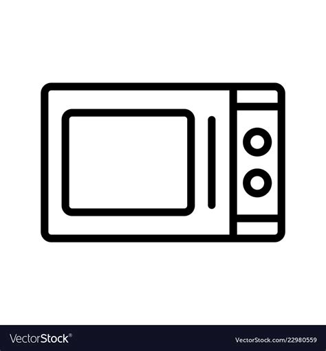 Microwave Oven Icon Royalty Free Vector Image Vectorstock
