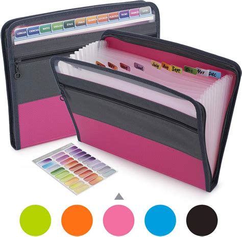 Sooez Expanding File Folder With Sticky Labels 13 Pocket