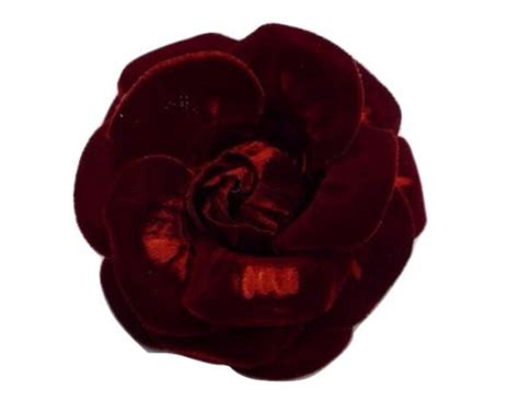 mands schmalberg red velvet rose fabric flower pin brooch etsy