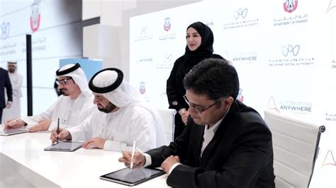 Department Of Finance Abu Dhabi Digital Sign Agreement To Digitise