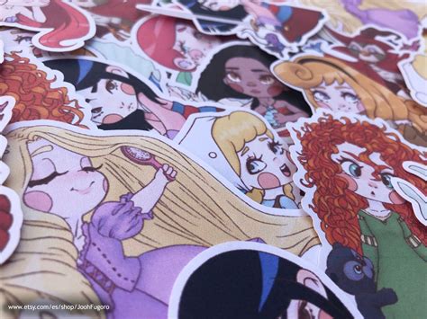 Disney Princess Sticker Pack Sticker Pack Etsy