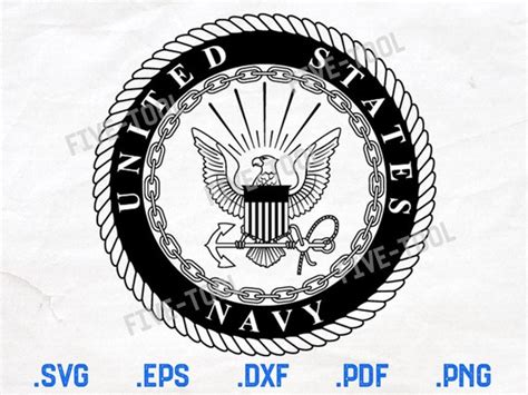 Us Navy Emblem Vector File Navy Vector Logo Svg Png Dxf Etsy
