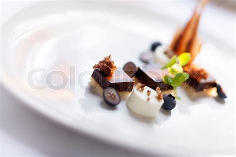 See more ideas about fine dining desserts, desserts, mirror cake. Fine dining chocolate dessert | Stock Photo | Colourbox