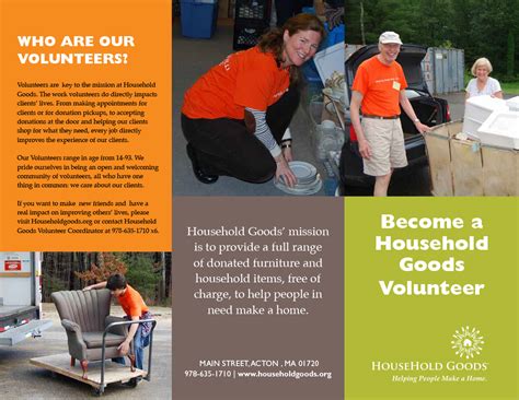 Household Goods Volunteer Brochure Accent Design Inc