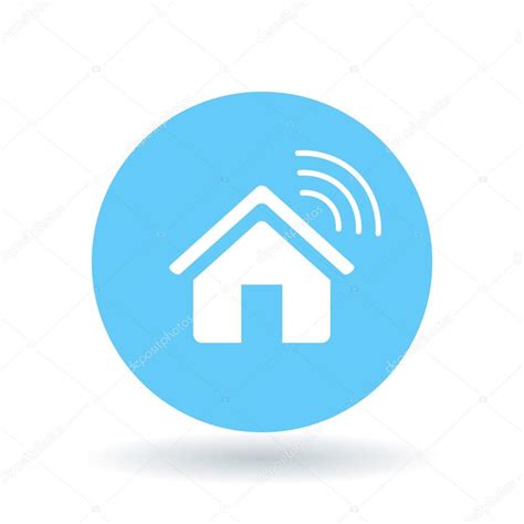 Getting to know our intelligent counter. Smart home icon. Wireless house sign. Home automation app ...