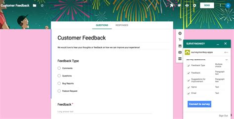 Surveys forms and surveys form builder user feedback. Google Forms - SurveyMonkey App Integration