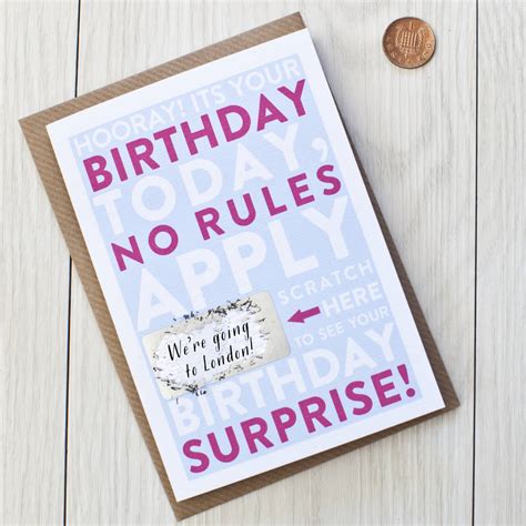 Scratch Off Birthday Surprise Card By Heres To Us
