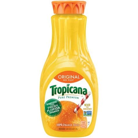Tropicana Pure Premium Original No Pulp 100 Orange Juice 18 Quart