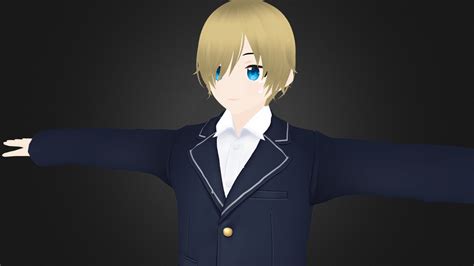 3d Anime Character Boy For Blender 23 Buy Royalty Free 3d Model By