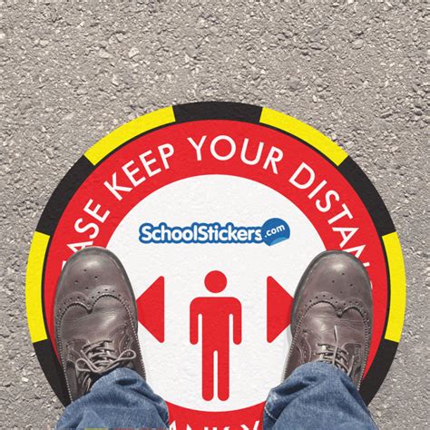 Keep Your Distance Logo Floor Stickers