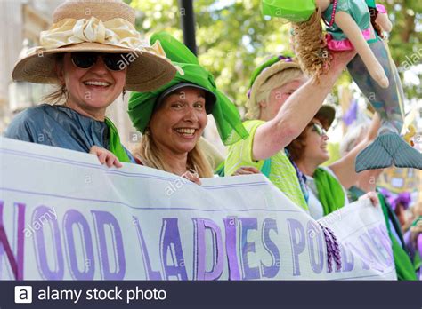 Suffragette Supporters In London Celebrate Achieving The Vote For Women