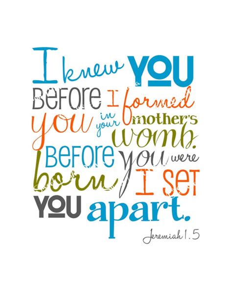 I Knew You Before I Formed You Jeremiah By Libertyandlilacpaper