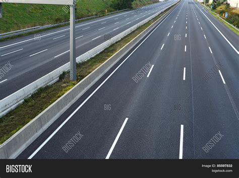 Empty Eight Lane Highway Image And Photo Bigstock