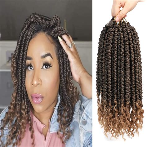Spring Senegalese Twist Crochet Braids Hair Wavy End Soft Synthetic 6