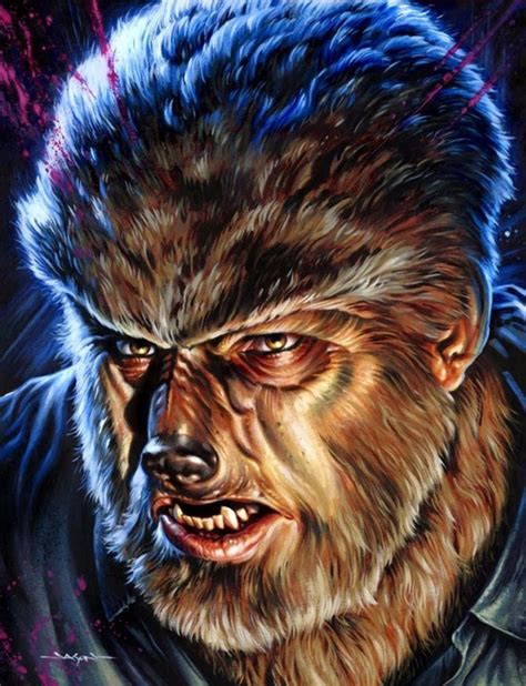 The Wolf Man Hombres Lobo Monster Art Caras De Terror