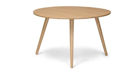 Seno Round Oak Dining Table For 4 People Article