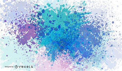 Splashed Ink Cold Colors Background Vector Download
