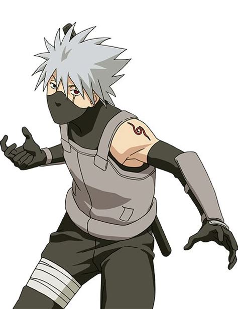 An Anime Character With White Hair And Black Pants Holding His Hands