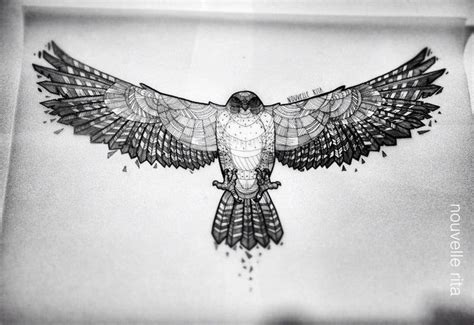 Geometric Hawk Tattoo Design Hawk Tattoo Geometric Tattoo Falcon Tattoo