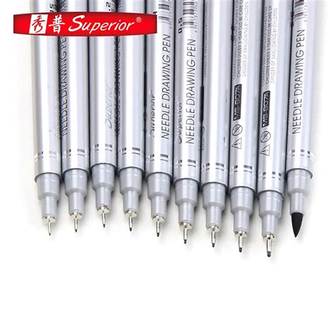 10 Tip Sizes Micron Neelde Drawing Pen Waterproof Fine Line Sketch