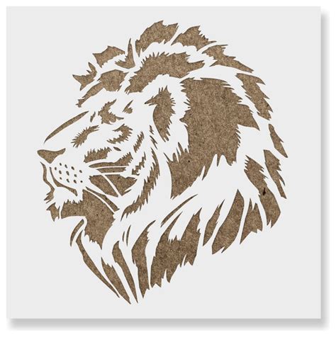 Lion Head Stencil For Diy Projects Contemporary Wall Stencils By