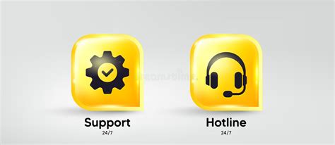 Support And Hotline Service Center Icons Customer Office Buttons