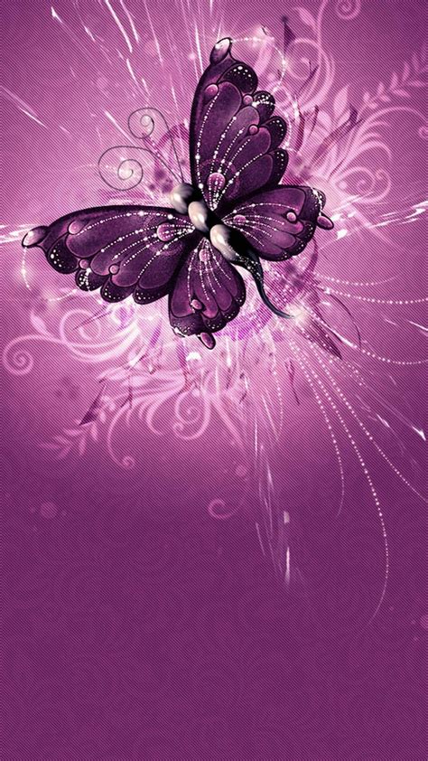 Purple Butterfly Wallpaper For Mobile Android Cute Wallpapers 2023