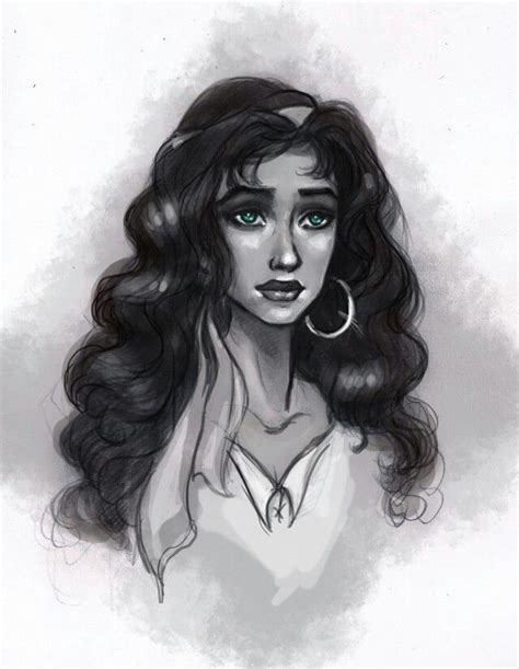 Esmeralda Sketch Disney Fan Art Disney Art Disney Drawings