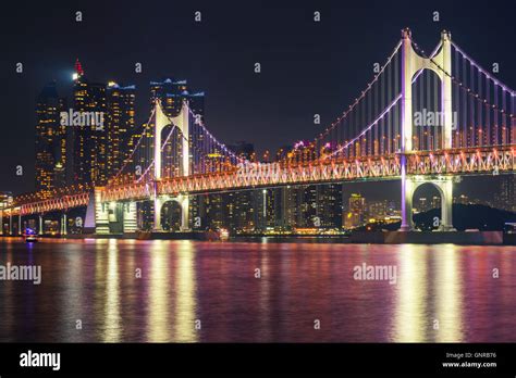 Gwangan Bridge In Busan City South Korea Stock Photo Alamy