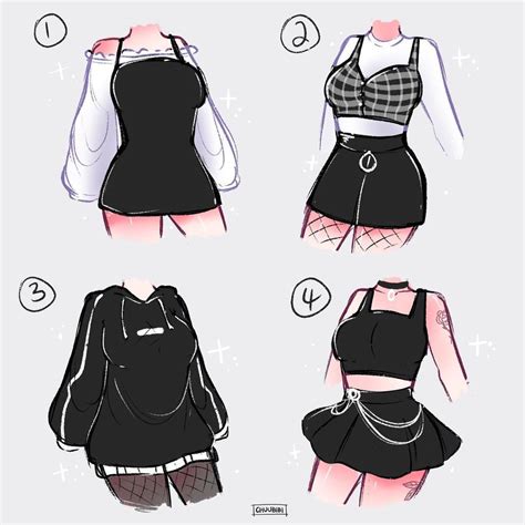 Lucy 4 Oct Irl Chibi On Instagram “🖤monochrome Outfits🖤 Which Outfit Would You Wear 1
