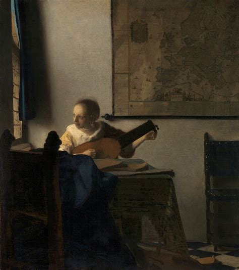 Young Woman With A Lute By Johannes Vermeer Free Public Domain