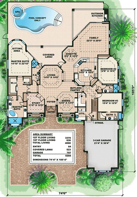 I like to look over a floor plan which has been carefully thought out to maximise the sun. Cozy and Elegant Luxury House Plan - 66011WE ...