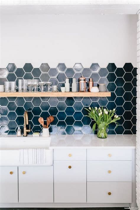 55 Stunning Geometric Backsplash Tile Kitchen Ideas Kitchen